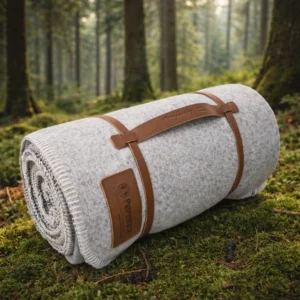 Wool blanket from sheep wool